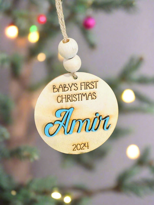 Baby's First Christmas Personalized Ornament