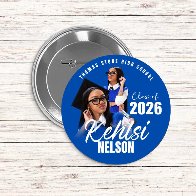 Graduation Button 2.5 inch ( Pack of 5)