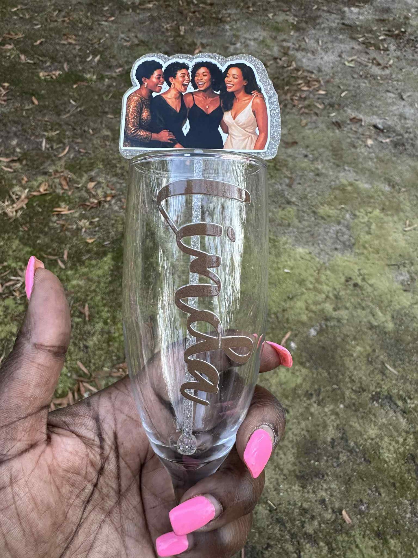 Drink Stirrers Personalized with Face (Set 12)
