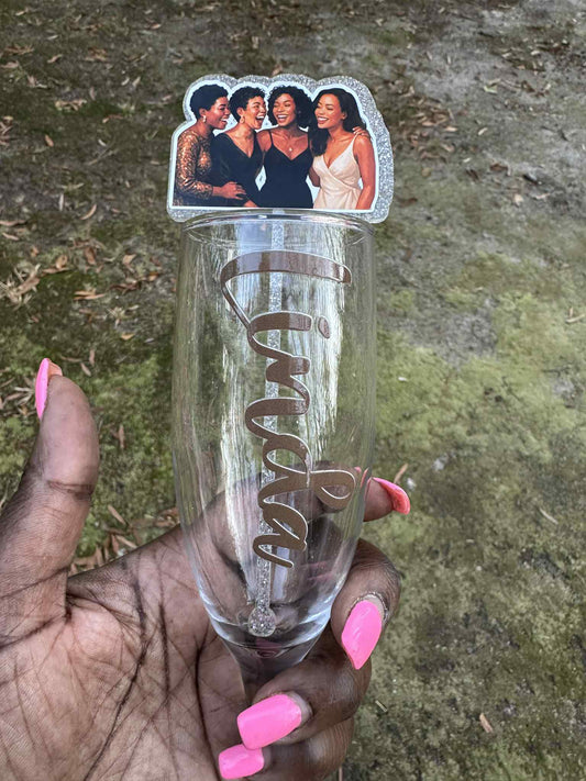 Drink Stirrers Personalized with Face (Set 12)